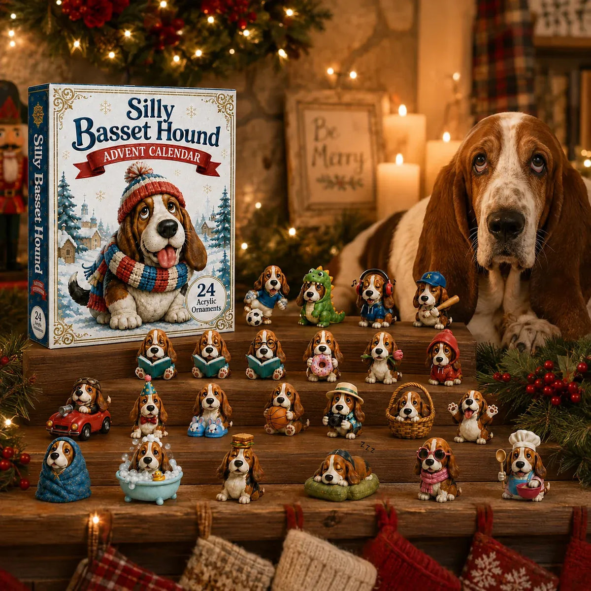 🔥🎁Silly Basset Hound Advent Calendar 2026 - 24-Day Festive Countdown