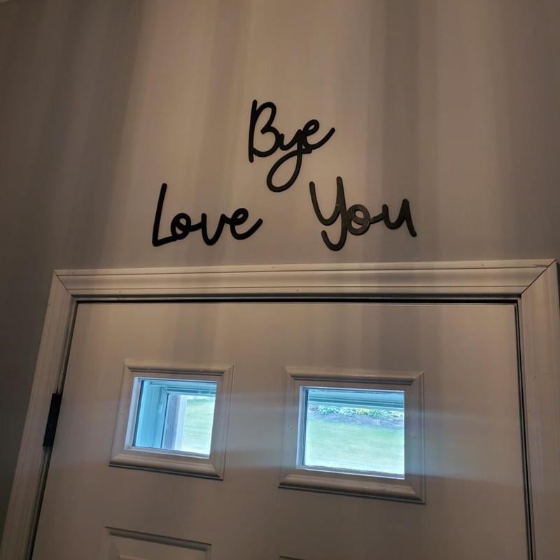 "Love you Bye" ✨Wooden Wall Hanging Sign Decoration - No Wall Damage