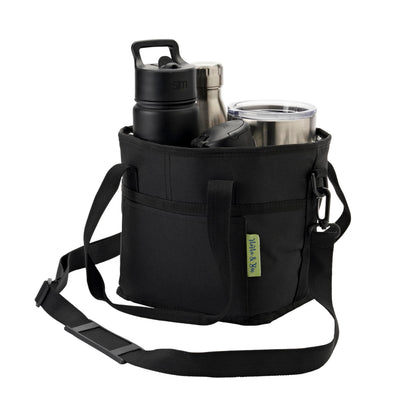 🔥🔥Family Size 4 Compartment Bottle Holder with Strap Adjustable Insert Fits Large and Small Drinks