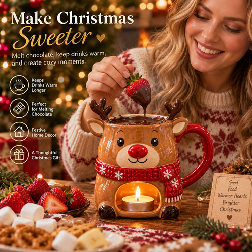 🎄 Christmas Warming Mug Collection™ – Mug & Chocolate Warmer
