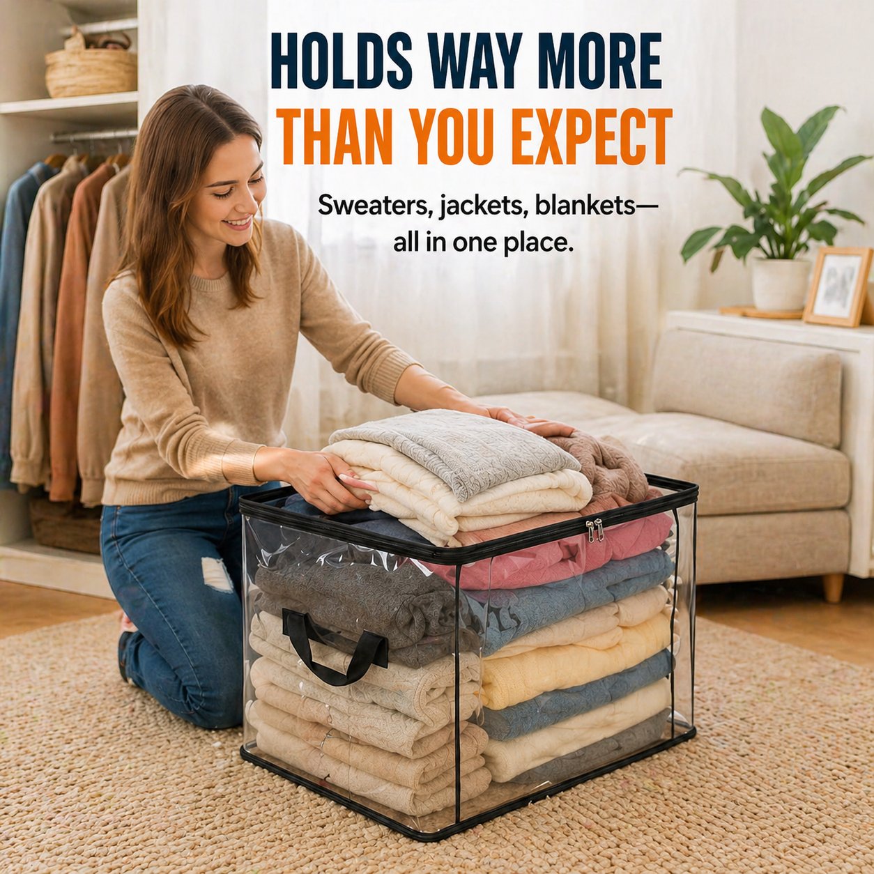 ✨ Mother's Day Sale 49% OFF📦Large Heavy-Duty Thick Plastic Clear Storage