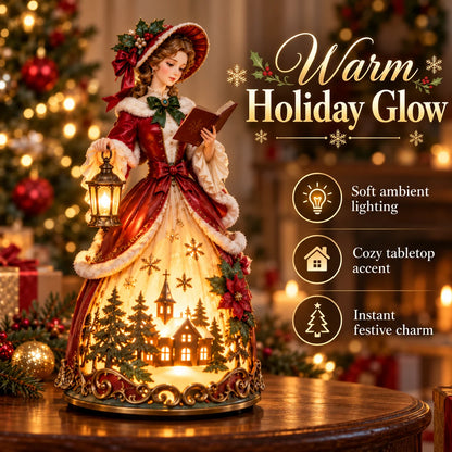 ✨ Victorian Christmas Caroler Lamp – A Glowing Old-fashioned Christmas Scene