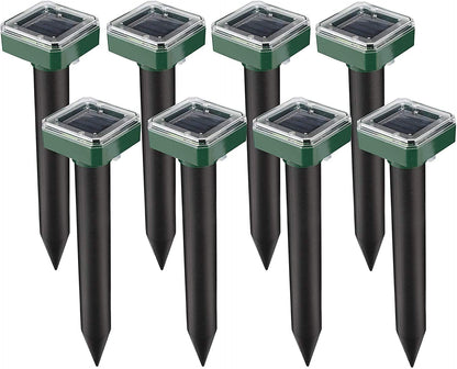 Upgraded 7000ft🔥Solar Power Ultrasonic Gopher Mice Mole Pest Snake Repellent