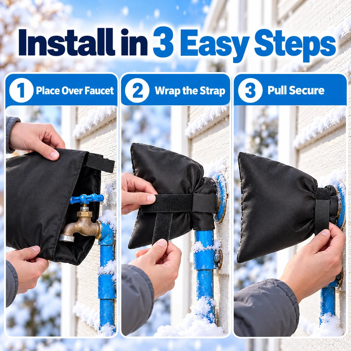 ❄️ Outdoor Faucet Covers for Winter – Insulated Spigot Protectors