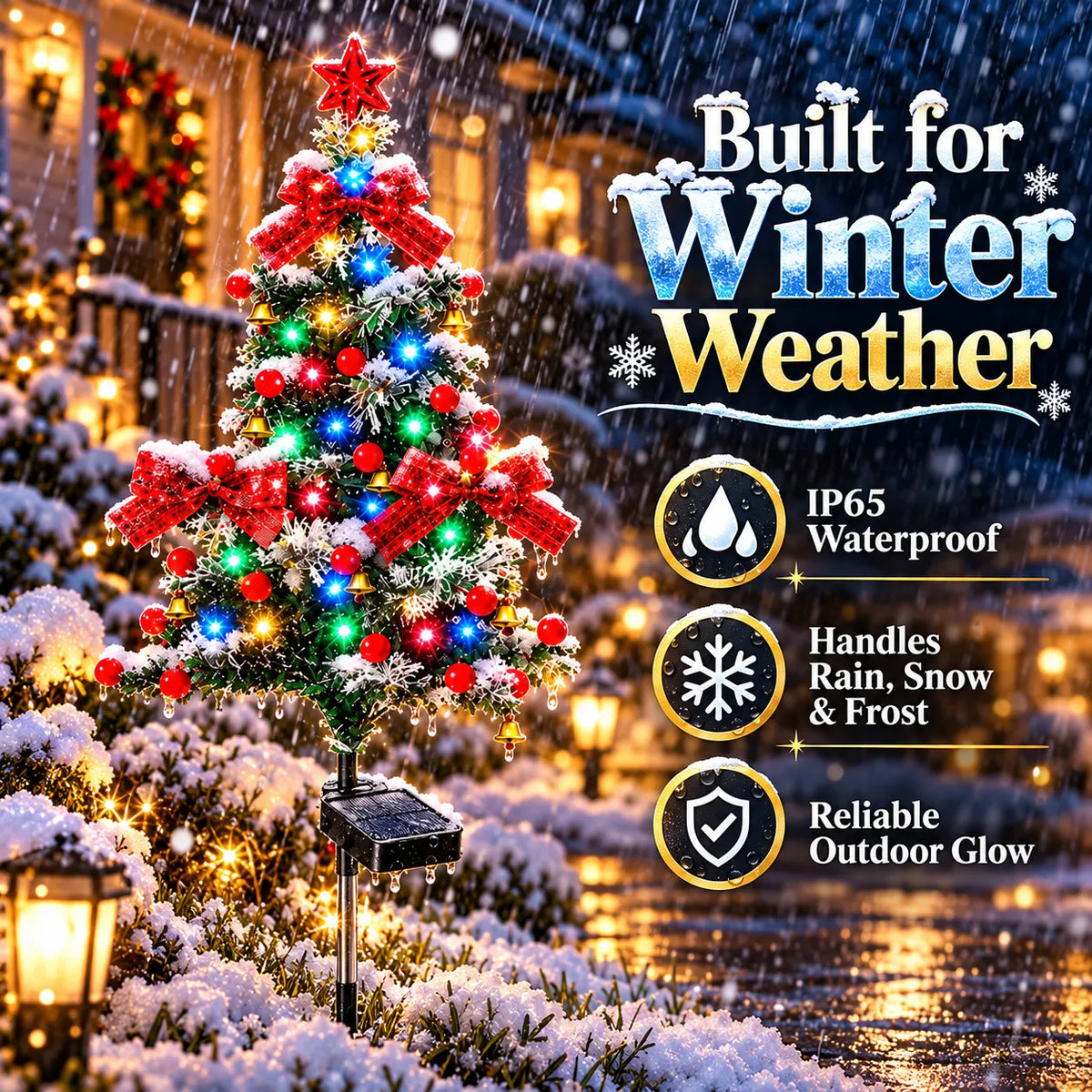 🔥 Solar Cedar Christmas Tree Lights| Festive Outdoor Holiday Decor