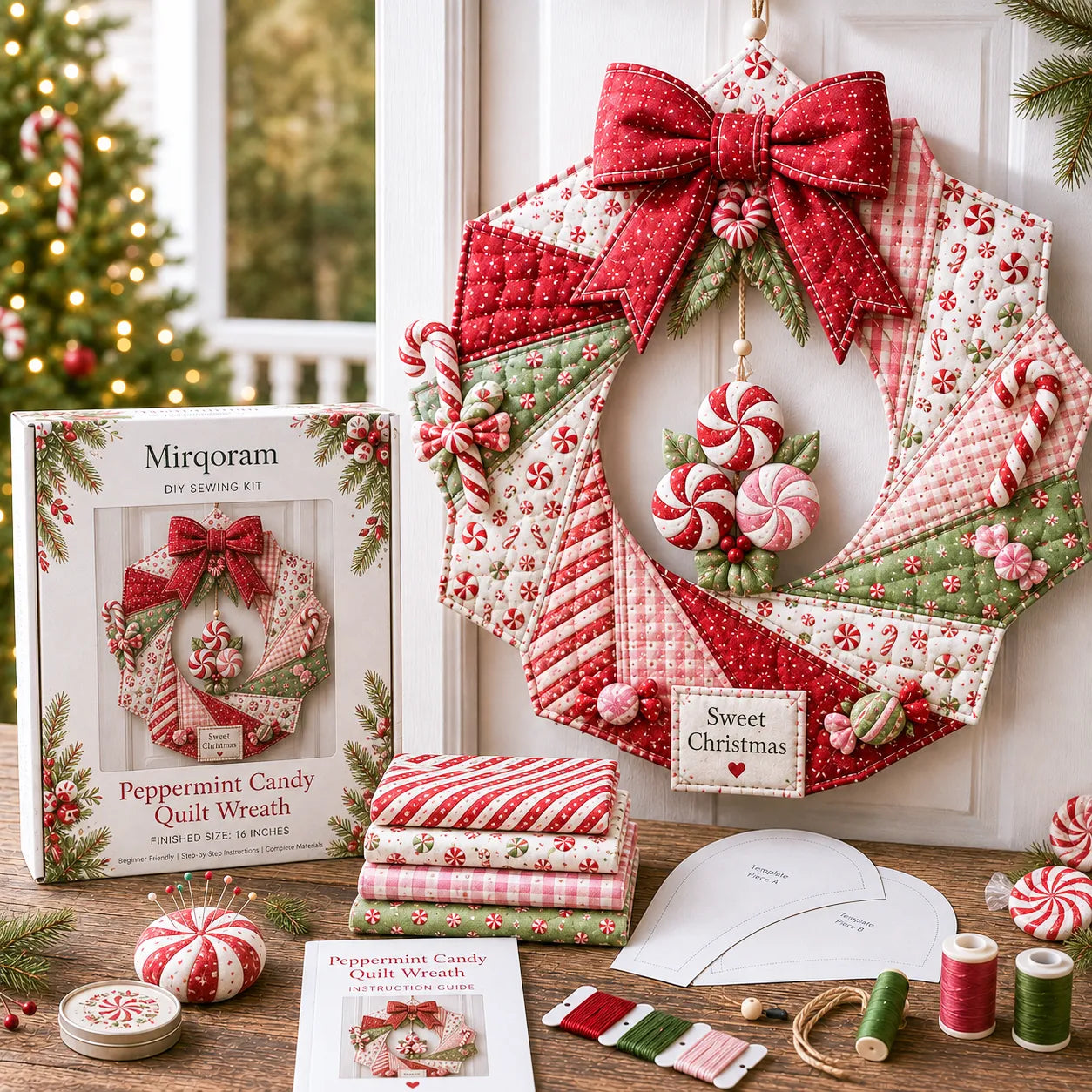 🔥LAST DAY 50% OFF - 🎄Christmas Fabric Wreath DIY Kit – A Keepsake You’ll Hang with Pride Year After Year💫