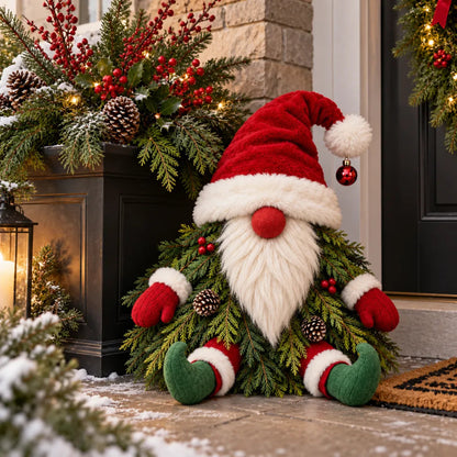 🎄✨  Sitting Christmas Evergreen Gnome™ – Cute Holiday Decor ❤️