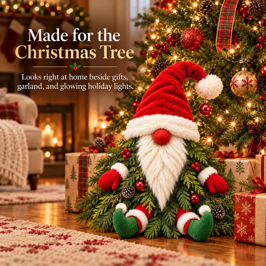 🎄✨  Sitting Christmas Evergreen Gnome™ – Cute Holiday Decor ❤️