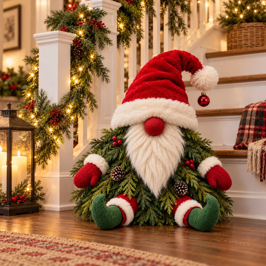 🎄✨  Sitting Christmas Evergreen Gnome™ – Cute Holiday Decor ❤️