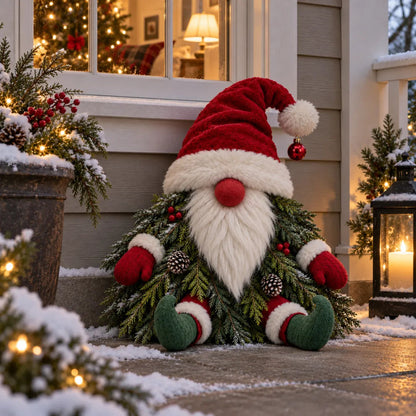 🎄✨  Sitting Christmas Evergreen Gnome™ – Cute Holiday Decor ❤️