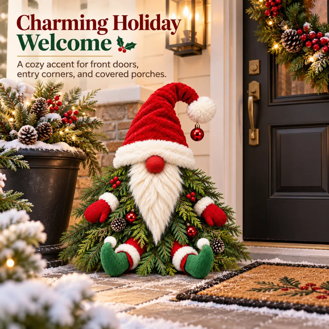 🎄✨  Sitting Christmas Evergreen Gnome™ – Cute Holiday Decor ❤️
