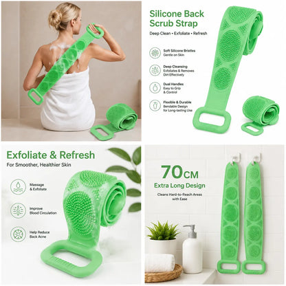 🛁Summer Limited-Time 50% OFF 💦Double-Sided Silicone Back Scrubber-Easily exfoliate dead skin