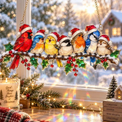 ✨ Whimsical Winter Suncatchers(11 types) | Shatterproof "Stained-Glass" Window Hangings 🎄