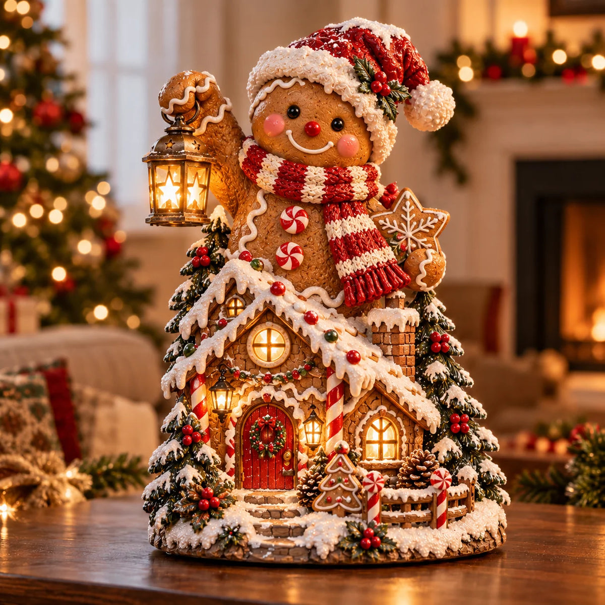 🎄✨ Cozy Christmas Cottage™ – Lighted Holiday Figurine Collection✨