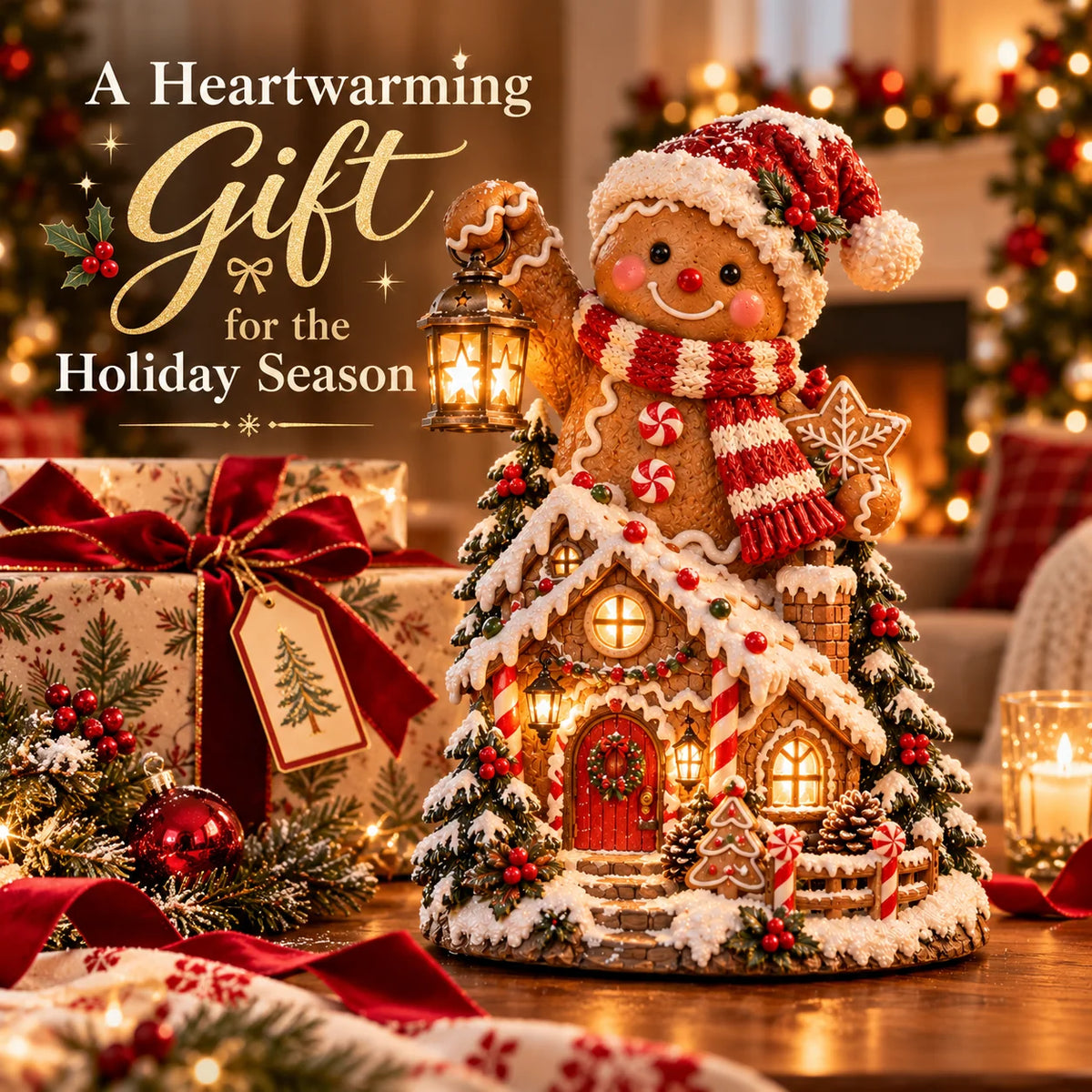 🎄✨ Cozy Christmas Cottage™ – Lighted Holiday Figurine Collection✨