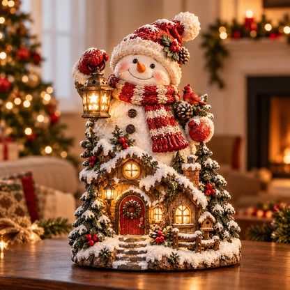 🎄✨ Cozy Christmas Cottage™ – Lighted Holiday Figurine Collection✨