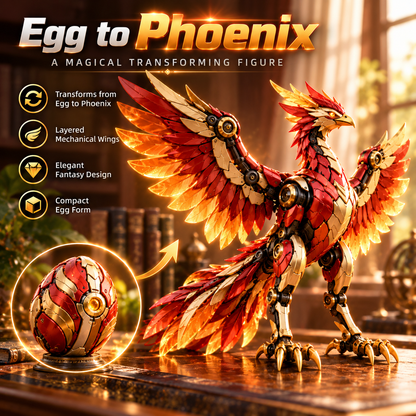 🐦‍🔥 2-in-1 Transforming Mechanical Phoenix Egg – Winged Fantasy Figure
