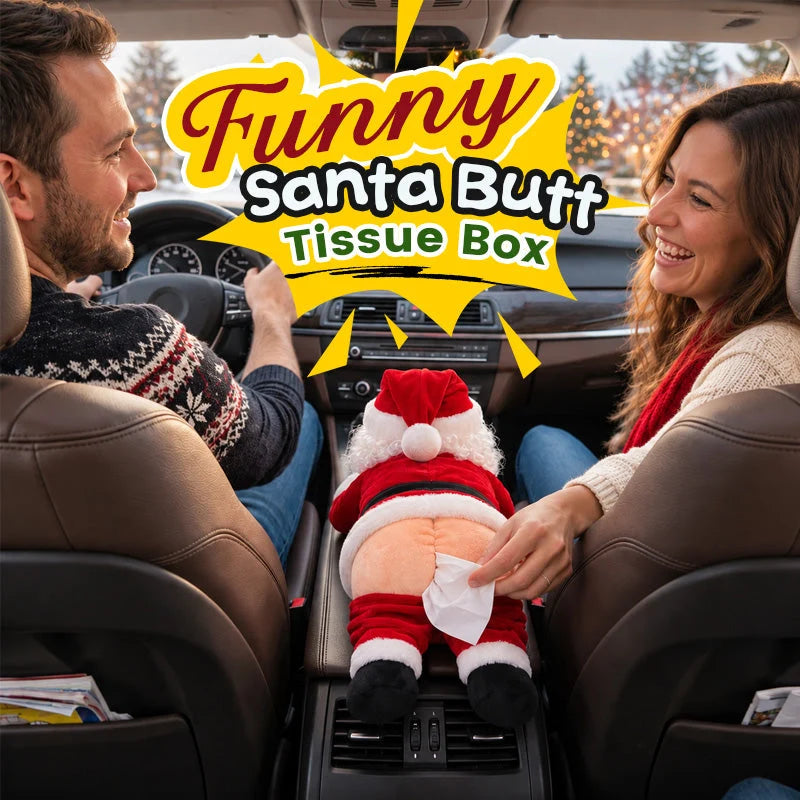 ⏳ Last Day 49% OFF 🎅Funny Santa Butt Tissue Box