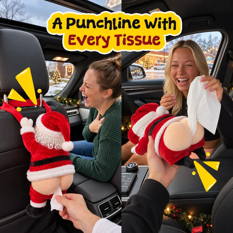 ⏳ Last Day 49% OFF 🎅Funny Santa Butt Tissue Box