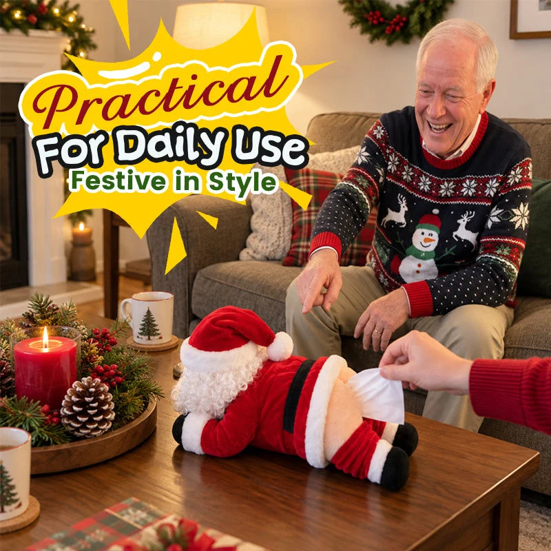 ⏳ Last Day 49% OFF 🎅Funny Santa Butt Tissue Box
