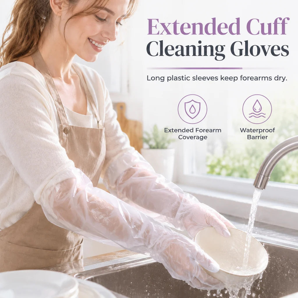 🧪 Chemical Safety 2026 | Disposable Long Gloves | Full Protection & Durable 🛡️
