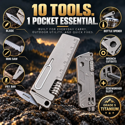 🔧 50% OFF Today! Titanium 10-in-1 Pocket Multi-Tool for Everyday Carry