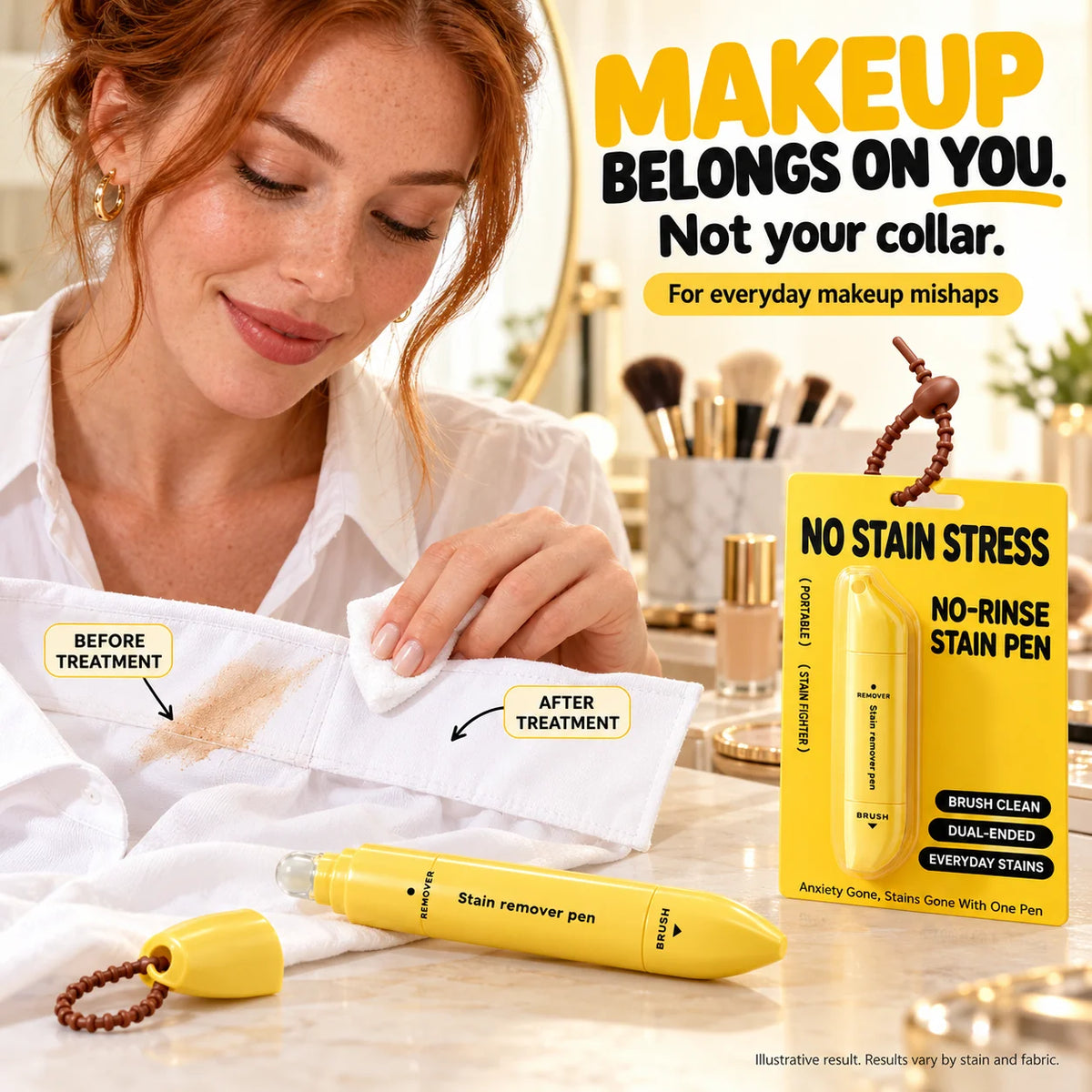 🖊️ Portable Dual-Head Stain Remover Pen - Waterless Stain Cleaning