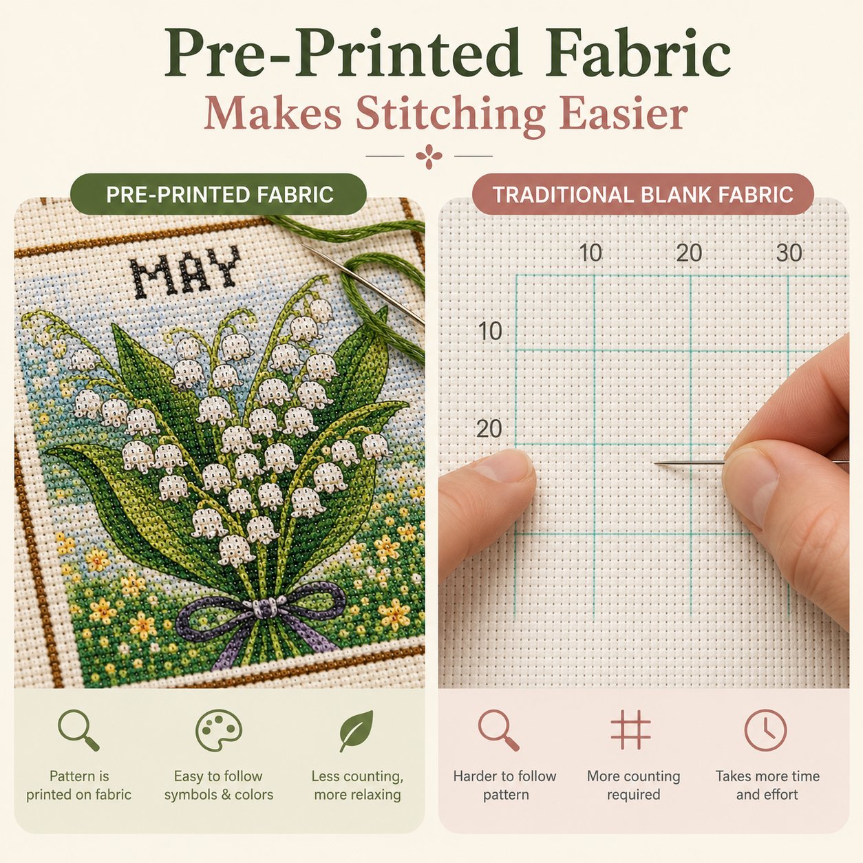 🧵 Beginner-Friendly 12-Month Seasonal Embroidery DIY Kit | 8 Theme Collections with Pre-Printed Fabric, Floss, Needles & Complete Stitching Guide Included 💕