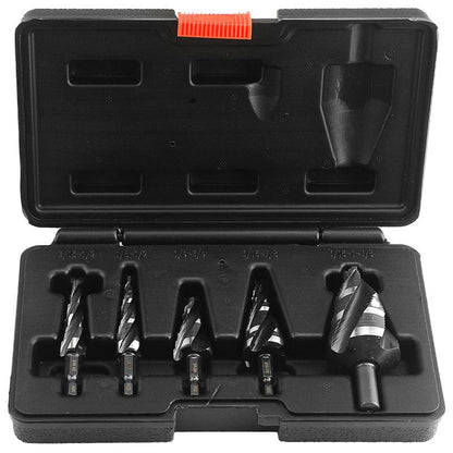 5-Piece HSS Step Drill Bit Set for Metal