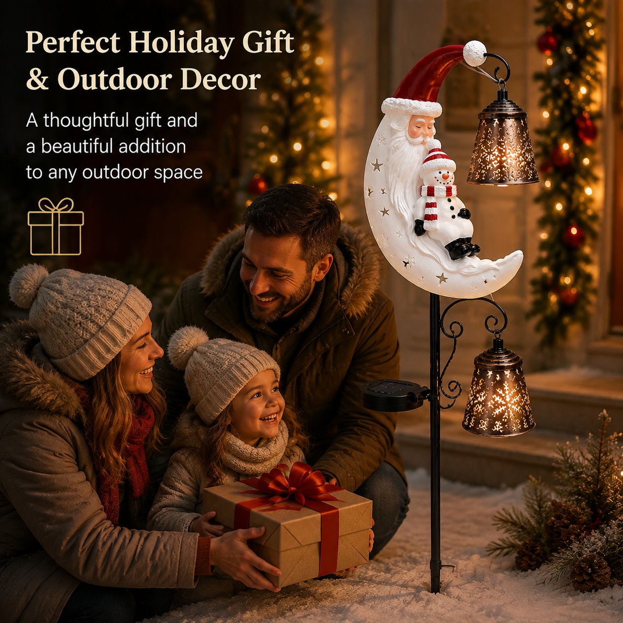 🔥Last Day 49% OFF🔔 Christmas Moon Solar Stake Light