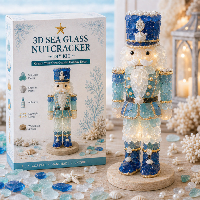 🌊✨ DIY 3D Sea Glass Art Kit – Coastal & Christmas Collection