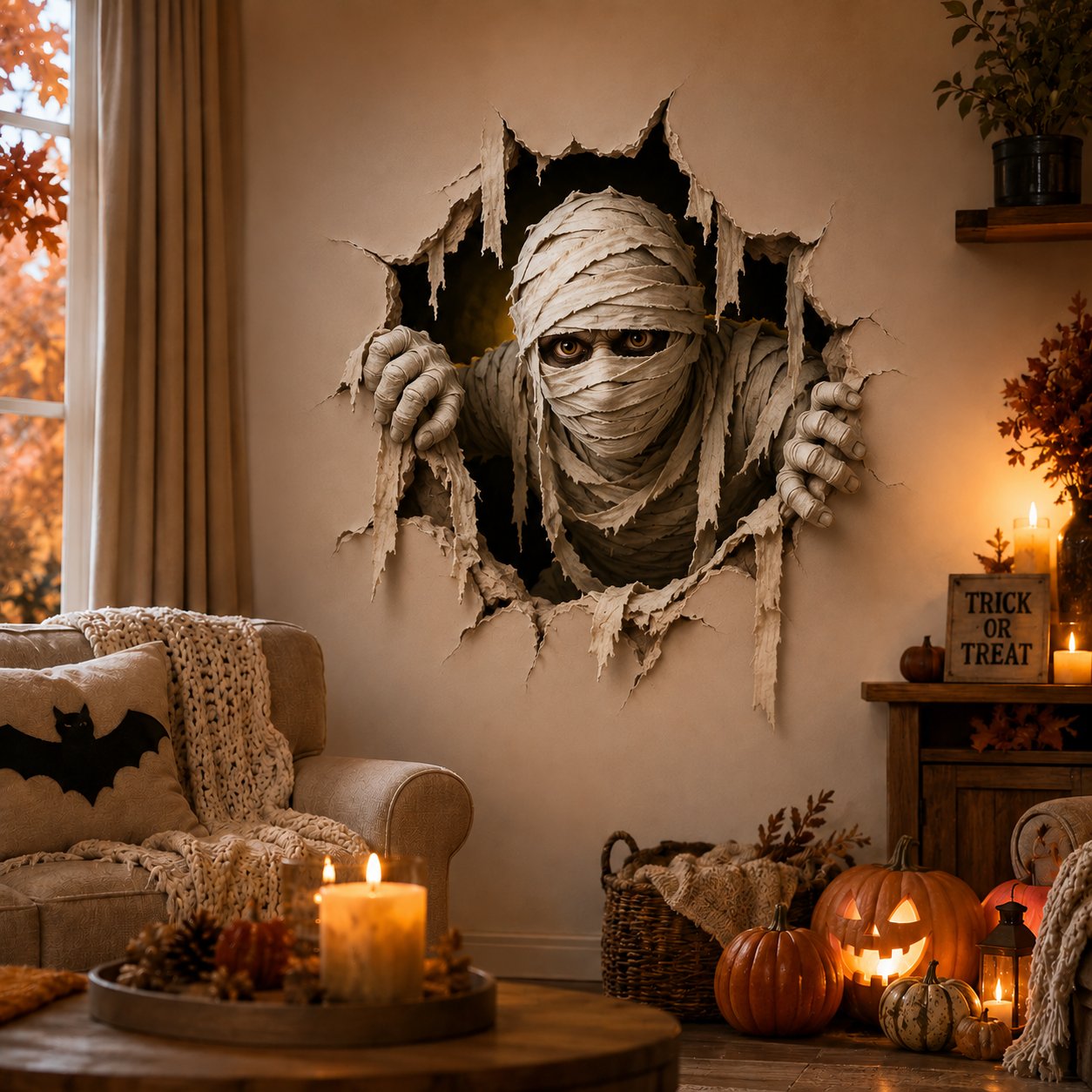 🔥Last Day 50% OFF-Halloween Break-In 3D Wall Decals