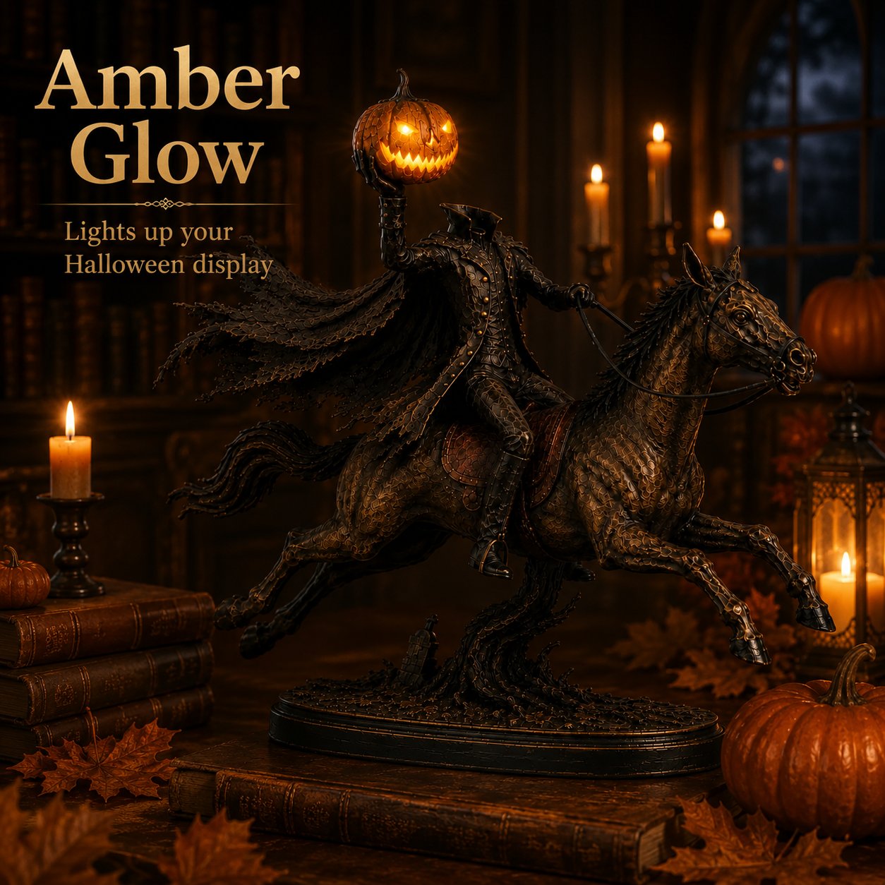🎃🏇Midnight Chase Headless Horseman Statue | Awaken the Legend of the Hollow(✨Same as the video)