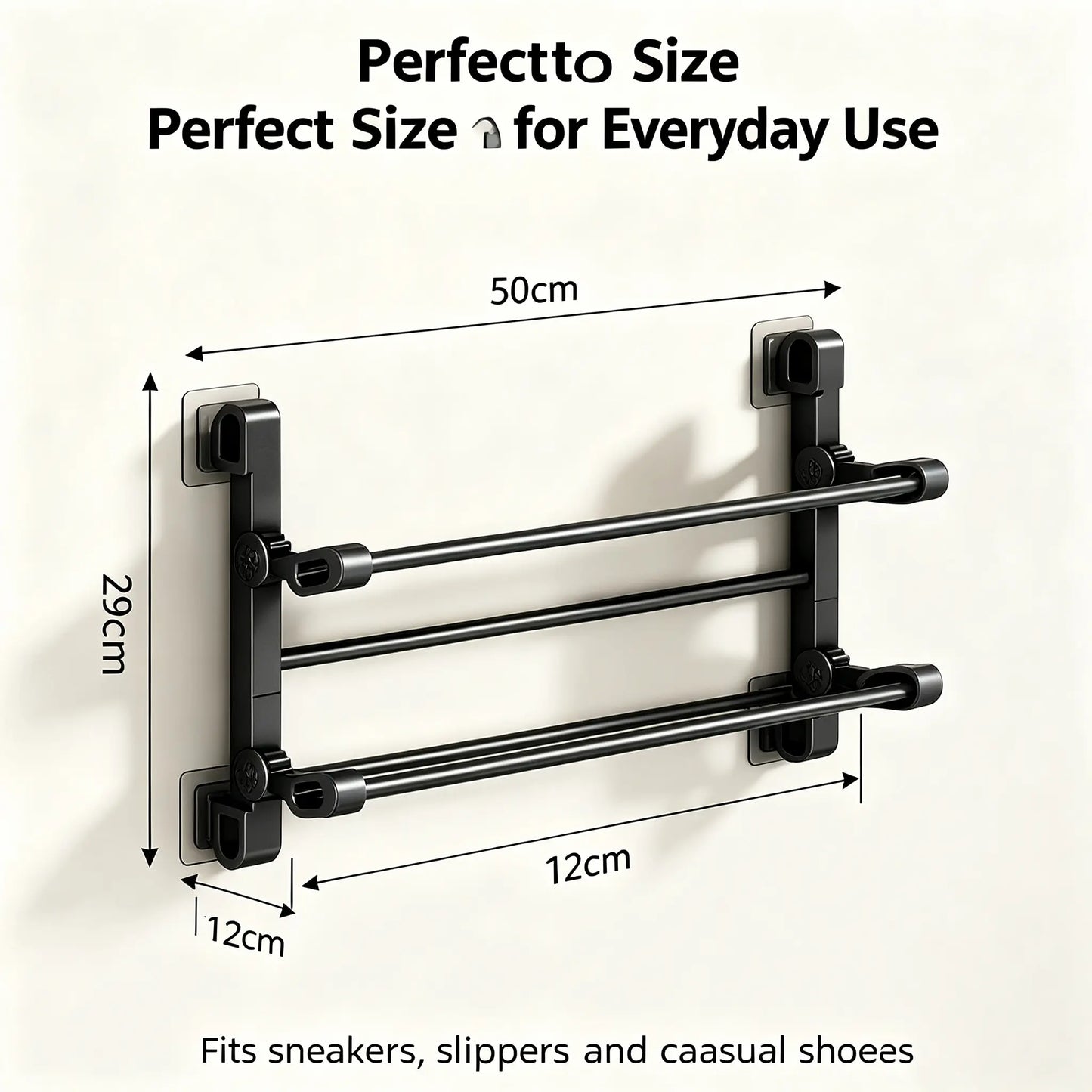 🪑 Foldable Wall‑Mounted Shoe Rack｜Space‑Saving Hanging Slipper Holder for Entryway Bathroom RV