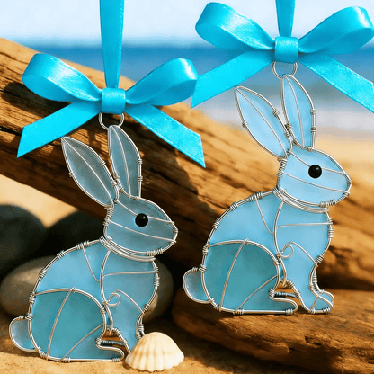 🐣🌊Easter Wire Wrapped Sea Glass Ornaments ✨Shaped by Nature & Crafted by Hand💝