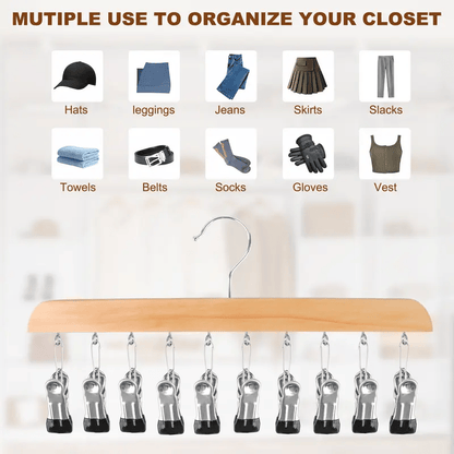 🔥Last Day 49%OFF🔥Closet Organizer with 10 Clips - Space Saving Hanging Closet Organizer