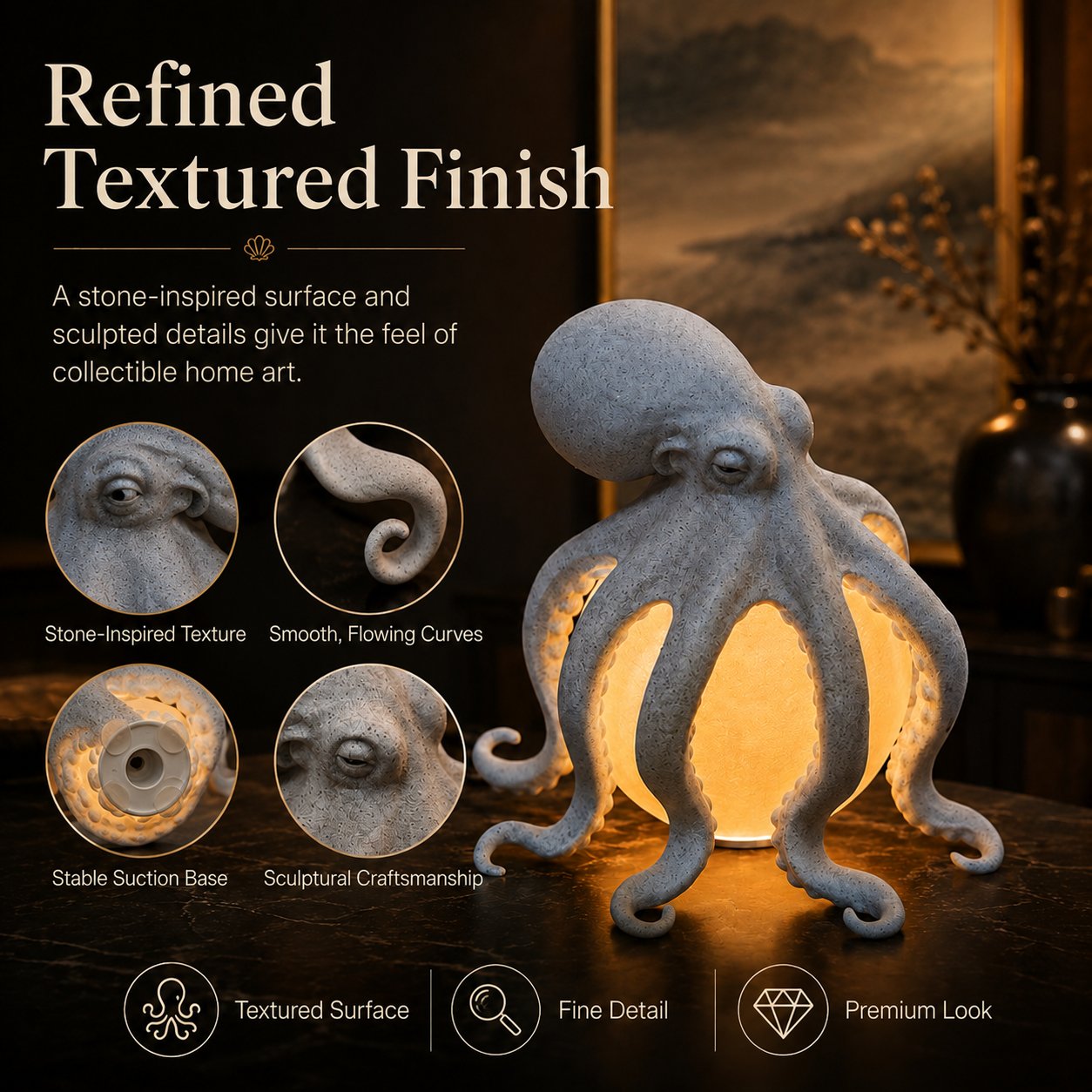 Last Day 49 % OFF✨Sculptural Ocean-Inspired Accent Light