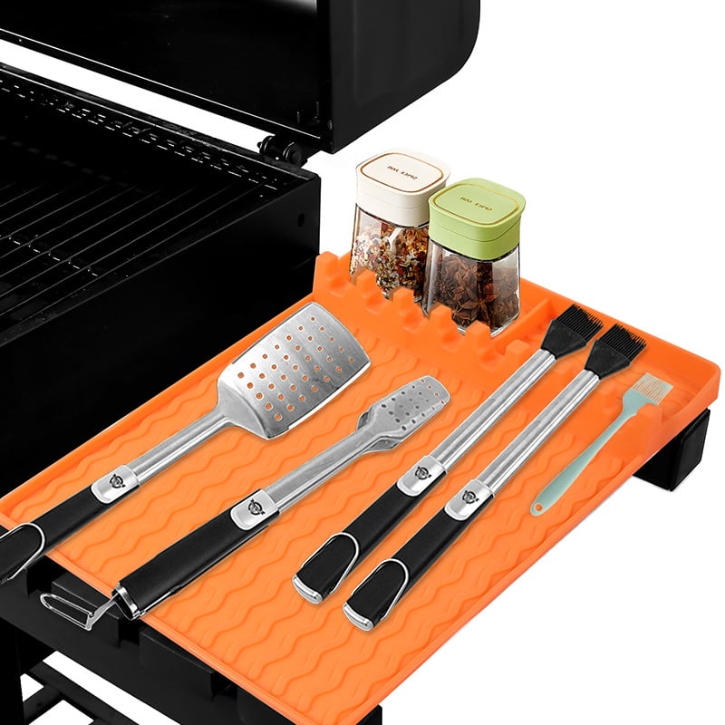 🔥 Silicone BBQ Side Shelf Mat — Keep Tools Clean & Close