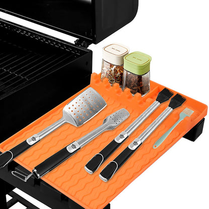 🔥 Silicone BBQ Side Shelf Mat — Keep Tools Clean & Close