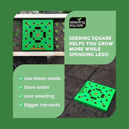 🌿 Seeding Square Garden Spacing Tool – Grow Bigger Harvests with Perfect Plant Spacing Every Time
