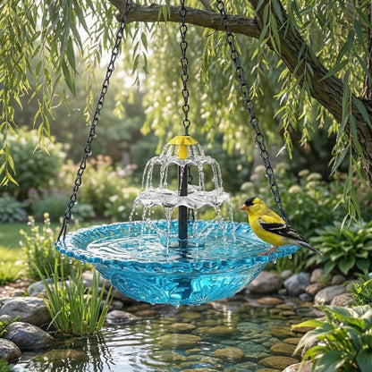 ✨2026 Spring special offer 50% off-🐦Solar Cascade Hanging Bird Bath Fountain🔥Buy 2 Free Shipping