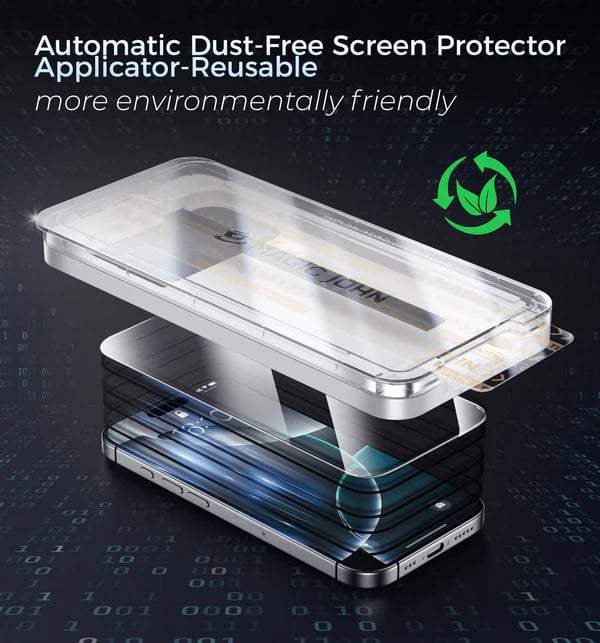 🔥100K+ SOLD! 📱2025 New Upgraded Screen Protector For iPhone-Automatic Dust Free Eco-Friendly Protection