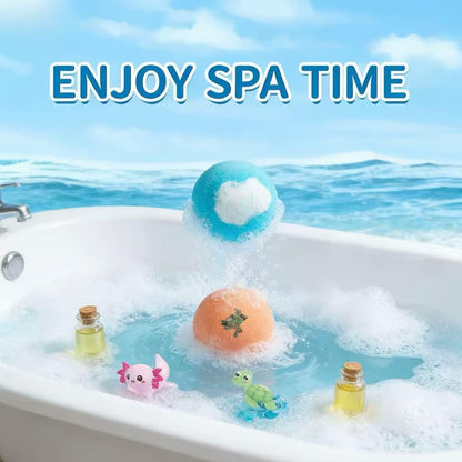 Natural Bath Bombs for Kids with Mega Bubbles