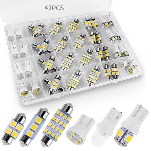 🛠️42PCS Universal LED Car Interior Light Bulb Kit