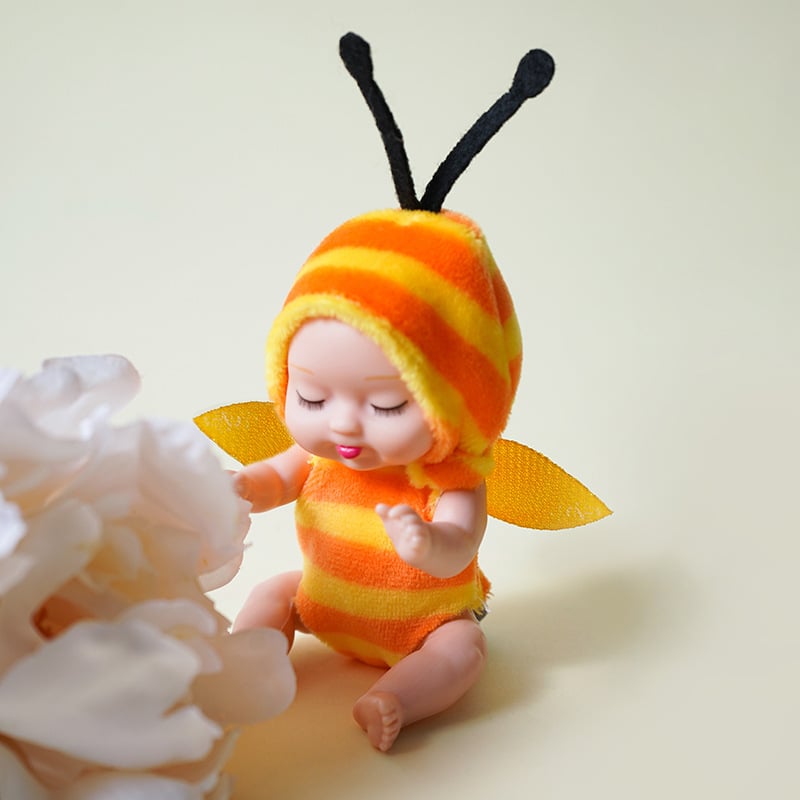 🐰 Funny Baby Pose & Play Dolls – Bend, Dress & Smile! 👶✨6-Piece Poseable Tiny Dolls with Removable Costumes