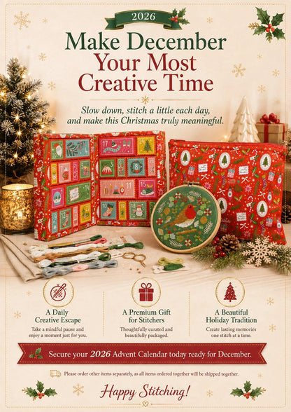 🔥 Last Day 49% OFF - 🎄🧵 2026 Cross Stitch Advent Calendar Box | 24 Days of Stitching Surprises for a Magical December 🎁 ✨