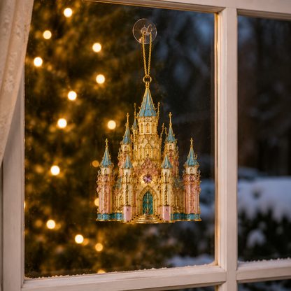 🔥Last 30pcs✨⏰ Limited anniversary edition✨49% OFF!🔥Crystal Castle Christmas Tree Ornament