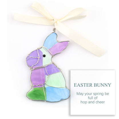 🐣🌊Easter Wire Wrapped Sea Glass Ornaments ✨Shaped by Nature & Crafted by Hand💝