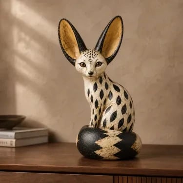 🔥 Limited Time – 50% OFF! 🦊 Vintage Fennec Fox Sculpture