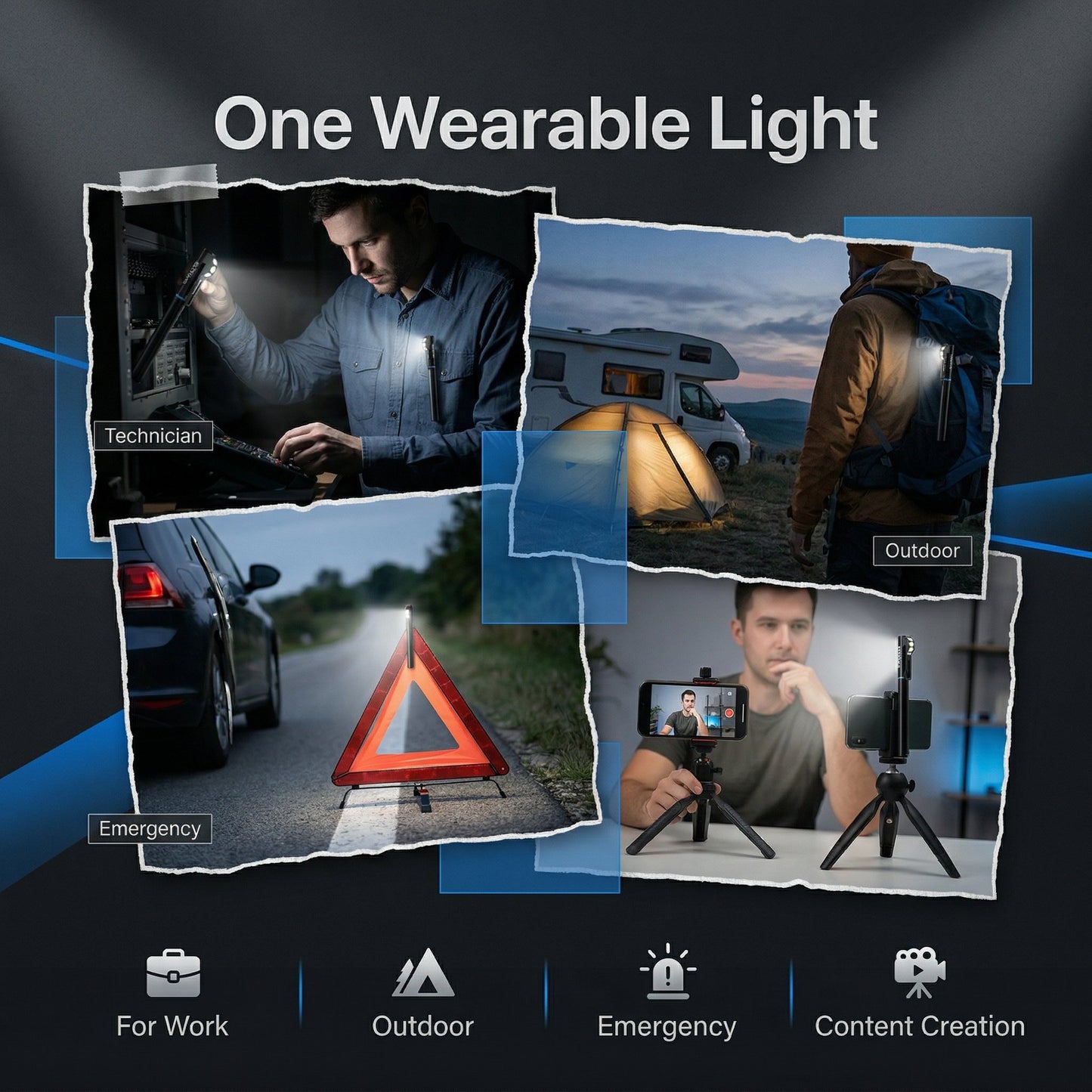 💡 Ultimate Hands-Free Wearable Safety Light for Professionals & Adventurers